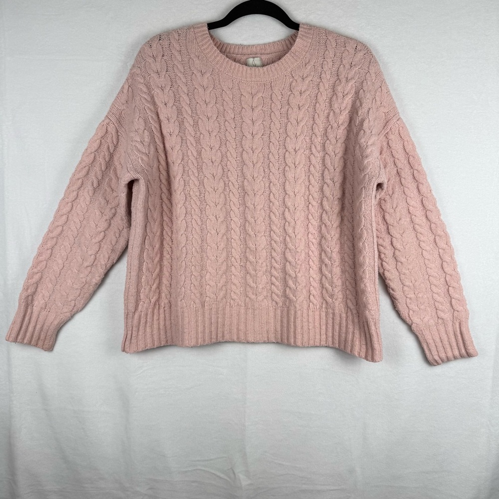 Joie Blush Cable Knit Sweater, Women’s MED, Chunky
